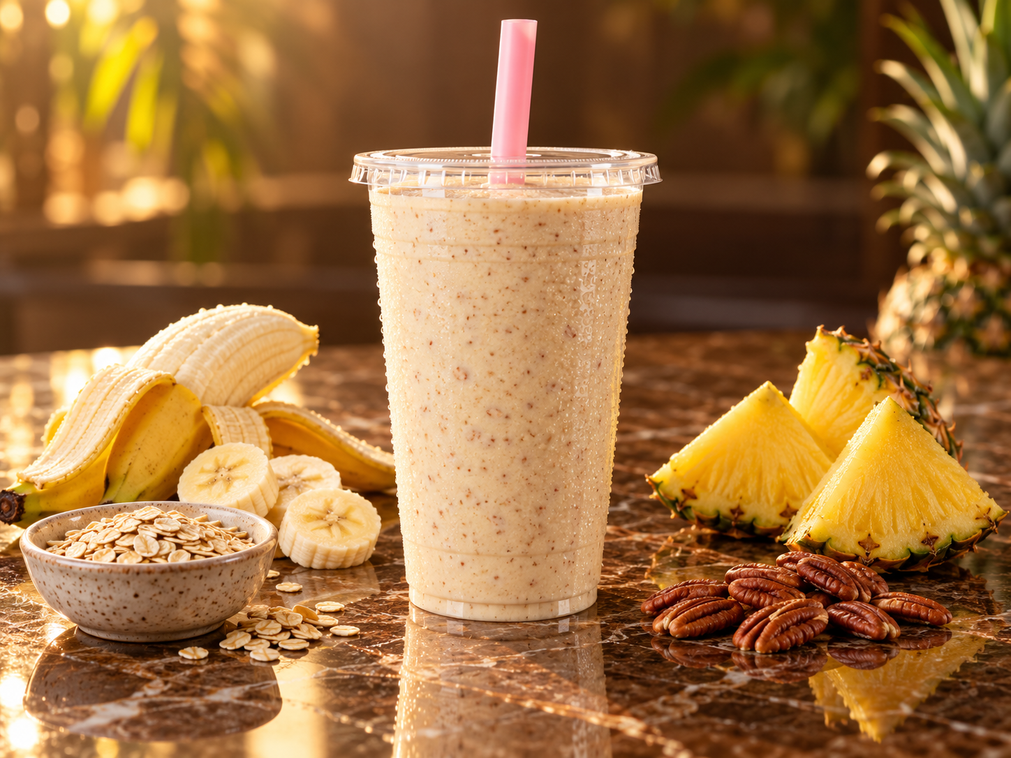 The Missy, a banana and pineapple protein shake